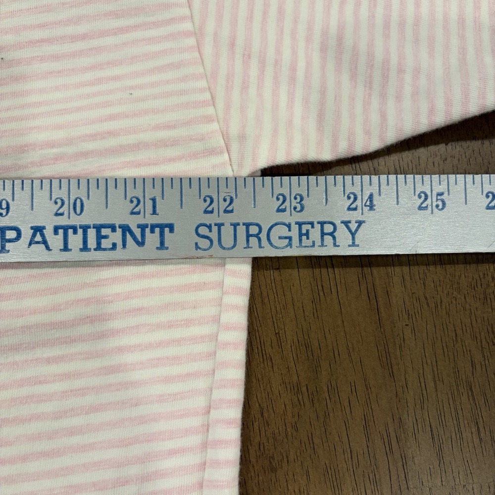 Vintage 90's Guess Jeans USA Pink & White Striped Short Sleeve Shirt Size Large - Picture 8 of 9